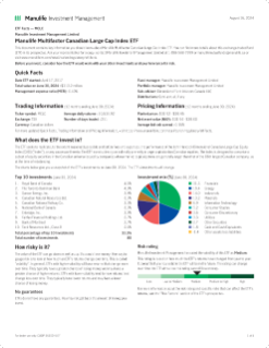 Manulife Multifactor Canadian Large Cap Index ETF