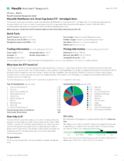 Manulife Multifactor U.S. Small Cap Index ETF - Unhedged Units