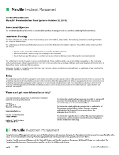 Manulife PensionBuilder Fund
