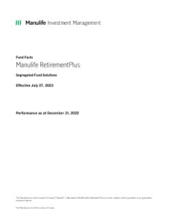 Manulife RetirementPlus Fund Facts