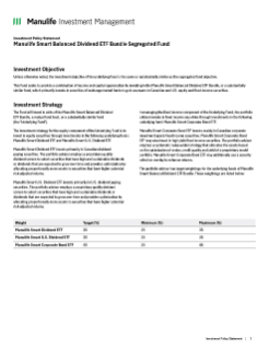 Manulife Smart Balanced Dividend ETF Bundle Segregated Fund