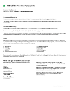 Manulife Smart Dividend ETF Segregated Fund