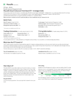 Manulife Smart Enhanced Yield Bond ETF - Unhedged Units