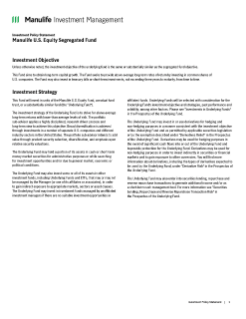 Manulife U.S. Equity Segregated Fund