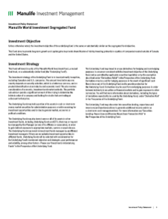 Manulife World Investment Segregated Fund