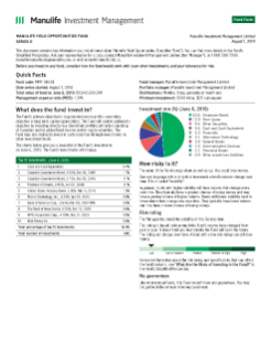 Manulife Yield Opportunities Fund - Series D