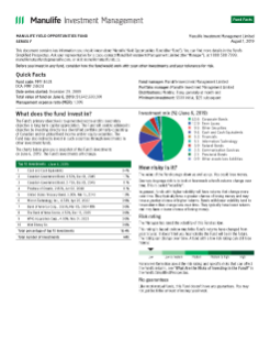 Manulife Yield Opportunities Fund - Series F