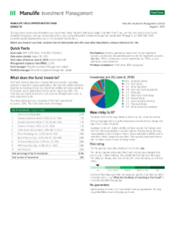 Manulife Yield Opportunities Fund - Series T