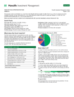 Manulife Yield Opportunities Fund - Series T