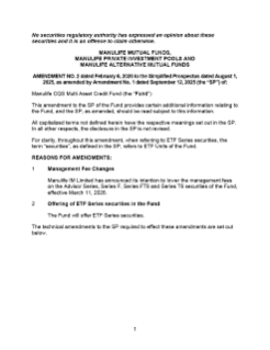 Simplified Prospectus Amendment No. 2 dated February 6, 2026