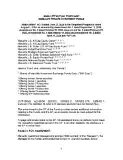 Simplified Prospectus Amendment No. 6