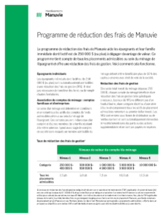 Programme de réduction des frais de Manuvie