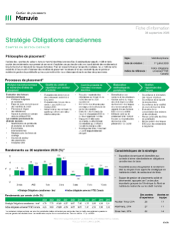 Stratégie Obligations canadiennes