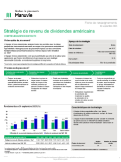 Stratégie de revenu de dividendes américains