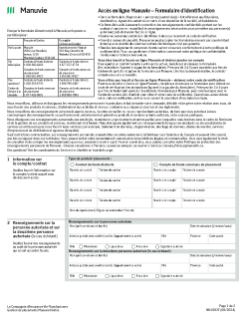 NN1683F - Formulaire Vérification de l’identité - Accès en ligne Manuvie - Investissements