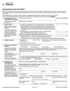 NN1620F Demande de retrait d’un REEE - Investissement Manuvie