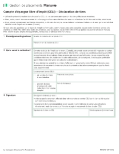 NN1670F - Compte d'épargne libre d'impôt (CELI) - Déclaration de tiers