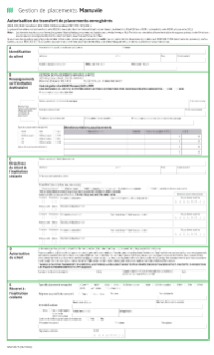 NN1537F - Autorisation de transfert de placements enregistrés 