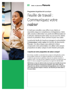 Feuille de travail : Communiquez votre valeur