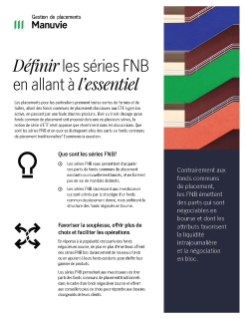 Définir les séries FNB en allant à l’essentiel