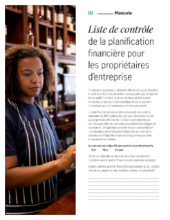 Liste de vérification de la planification financière pour les propriétaires d’entreprise