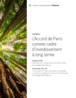 Livre blanc : L’Accord de Paris comme cadre d’investissement à long terme