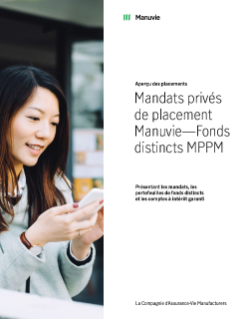 Mandats privés de placement - Fonds distincts MPPM - Aperçu des placements