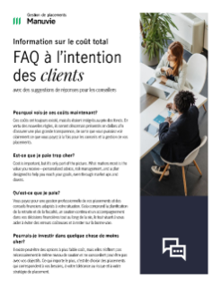 Information sur le coût total - FAQ à l’intention des clients