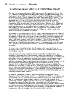 Perspectives pour 2021 : La réouverture rapide - Transcription de la vidéo