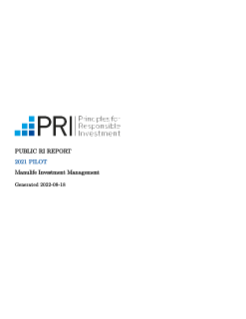 Rapport de transparence des PRI de 2021 – Gestion de placements Manuvie