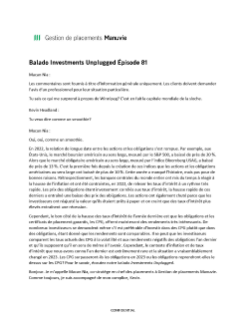 Tout ce qui brille n’est pas or — Les obligations pourraient être un meilleur choix que les CPG – Transcription de balado