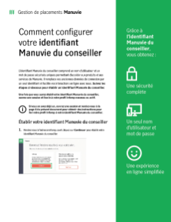 Comment configurer votre identifiant Manuvie du conseiller