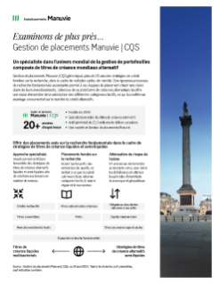 Gestion de placements Manuvie | CQS—Brochure à l’intention de l’investisseur