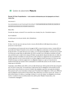 Éviter l’hospitalisation — trois occasions intéressantes pour les épargnants en titres à revenu fixe – Transcription de balado