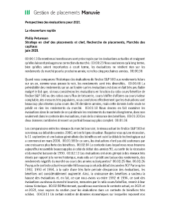 Perspectives des évaluations pour 2021 - Transcription de la vidéo