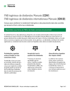 CDIV et IDIV.B—Brochure pour les conseillers