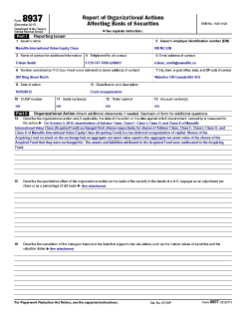 Formulaire 8937 - Corporate Class Merger - Manulife International Value Equity Class