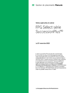 MK2279F - FPG Sélect SuccessionPlus Notice explicative et contrat