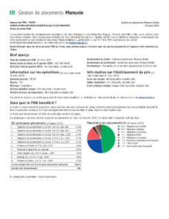 Fonds d’obligations essentielles plus Manuvie - série FNB