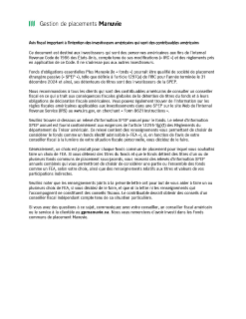 Fonds d’obligations essentielles Plus Manuvie Relevé d’information SPEP annuel
