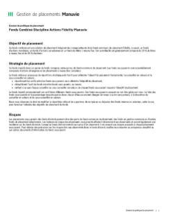 FPG Combiné Discipline Actions Fidelity Manuvie
