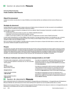 FPG Combiné ciblé Manuvie