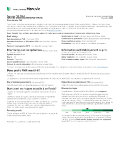 Fonds de croissance mondiale Manuvie – série FNB
