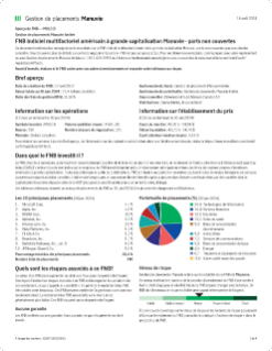 FNB indiciel multifactoriel américain à grande capitalisation Manuvie - parts non couvertes