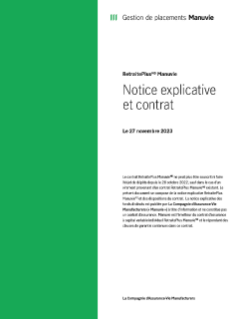 MK2790F - RetraitePlus (MD) Manuvie Notice explicative et contrat