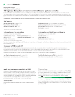 FNB ingénieux d’obligations à rendement amélioré Manuvie - parts non couvertes