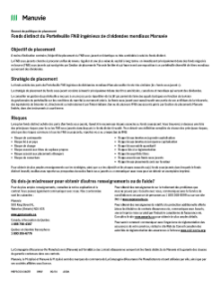 Fonds distinct du Portefeuille FNB ingénieux de dividendes mondiaux Manuvie