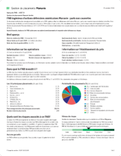 FNB ingénieux d’actions défensives américaines Manuvie - parts non couvertes