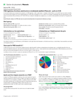 FNB ingénieux d’actions américaines à rendement amélioré Manuvie - parts en $ US