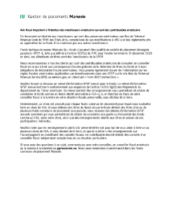 Fonds tactique de revenu Manuvie SPEP Relevés annuels d’information